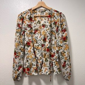 Floral Flounce Blouse
